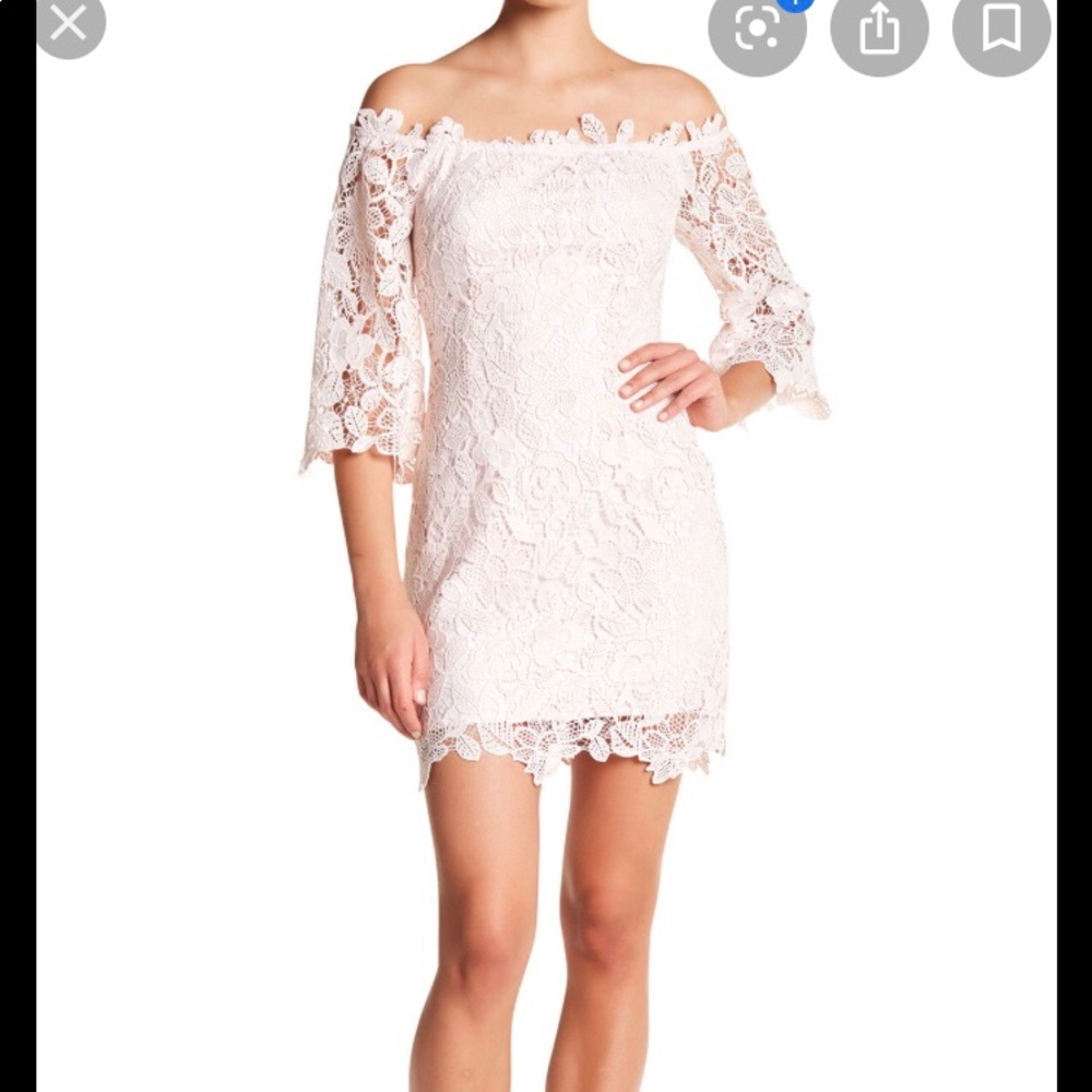 Astr the label white lace minidress